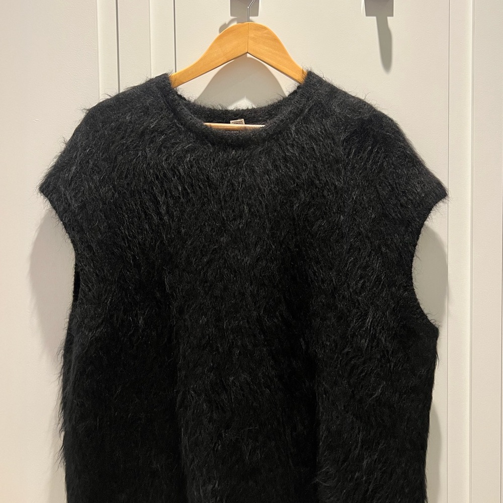Toteme Black Alpaca Knit Top